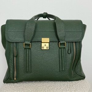 3.1 Phillip Lim Pashli Satchel in Jade with Gold Hardware